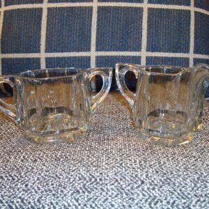 Antique Indiana Glass Peerless Colonial Pattern Glass Creamer Open Sugar Bowl